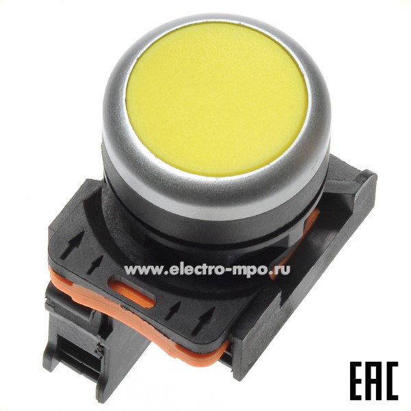 А5114. Выключатель кнопочный PB0-AA51 желтый 1з без фиксации, без подсветки IP65 (Plastim)