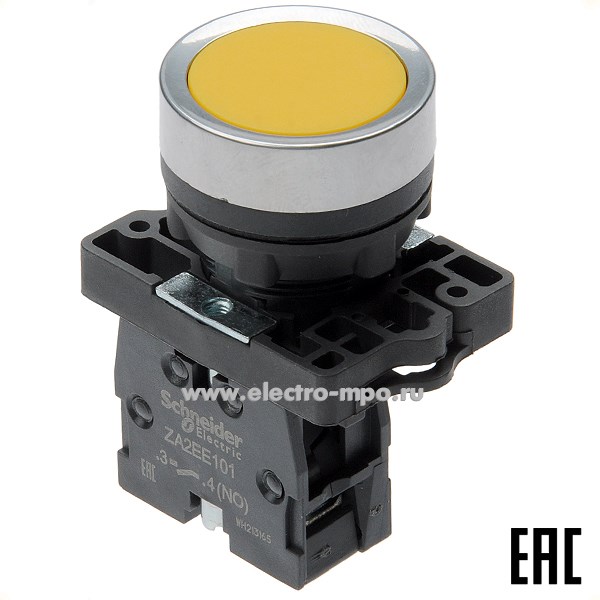 А5304. Выключатель кнопочный XA2EA51 желтый 1з без фиксации (Schneider Electric)