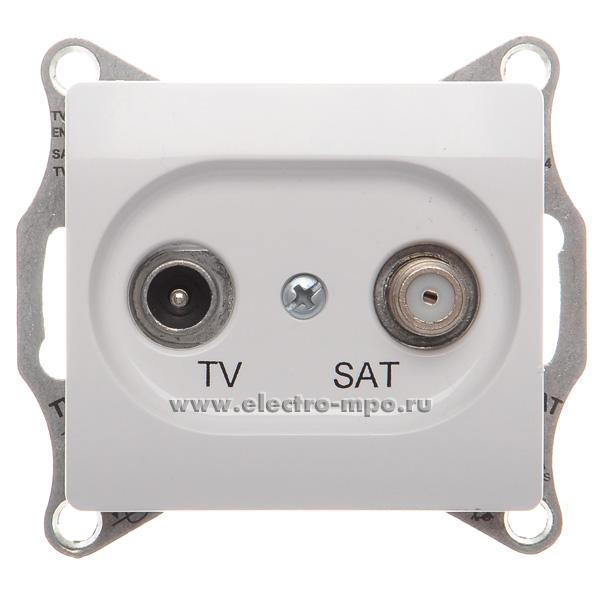Ю0933. Механизм Glossa GSL000197 розетки TV/SAT конечной с/п белый (Systeme Electric)