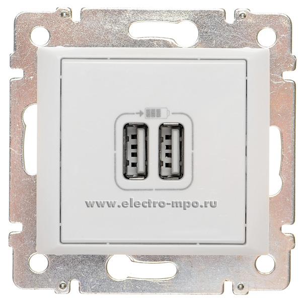Р7692. Механизм Valena 770470 розетки USB 5В 1500мА 2 выхода с/п белый (Legrand)