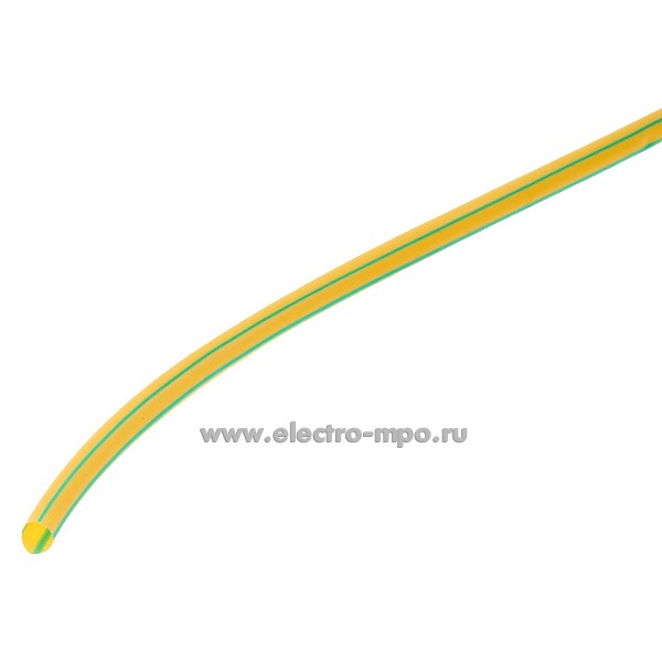 Т3416. Трубка HTD-4 4/2мм термоусаживаемая жёлто-зелёная (Электромонтаж)