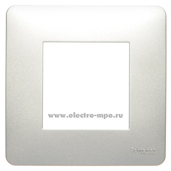 33323. Р3323 Рамка-1 Unica New Studio NU200230 алюминий (Schneider Electric)