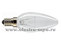 26166.Л6166 Лампа 40Вт 40C1/CL/Е14 накаливания, &quot;свеча&quot;, прозрачная (General Electric)