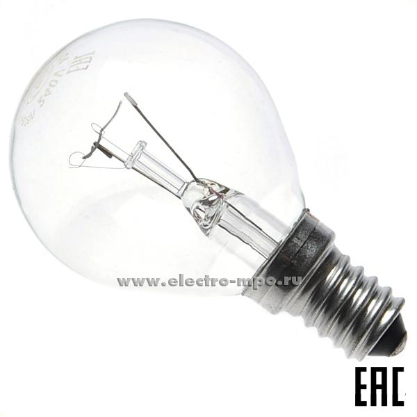 26171.Л6171 Лампа 40Вт 40D1/CL/Е14 накаливания, &quot;шарик&quot;, прозрачная (General Electric)