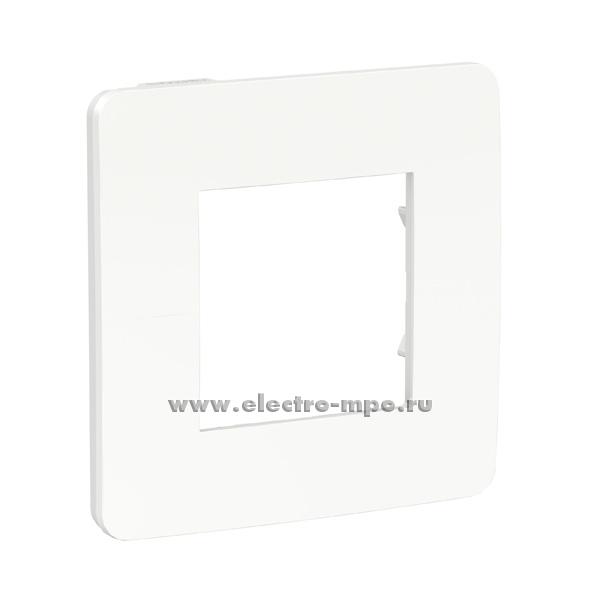 Р3400. Рамка-1 Unica New Studio Color NU280218 белая задняя панель белая (Schneider Electric)