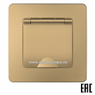 Ю3870. Рамка-5 AtlasDesign Antique ATN101605 универсальная золото (Systeme Electric)